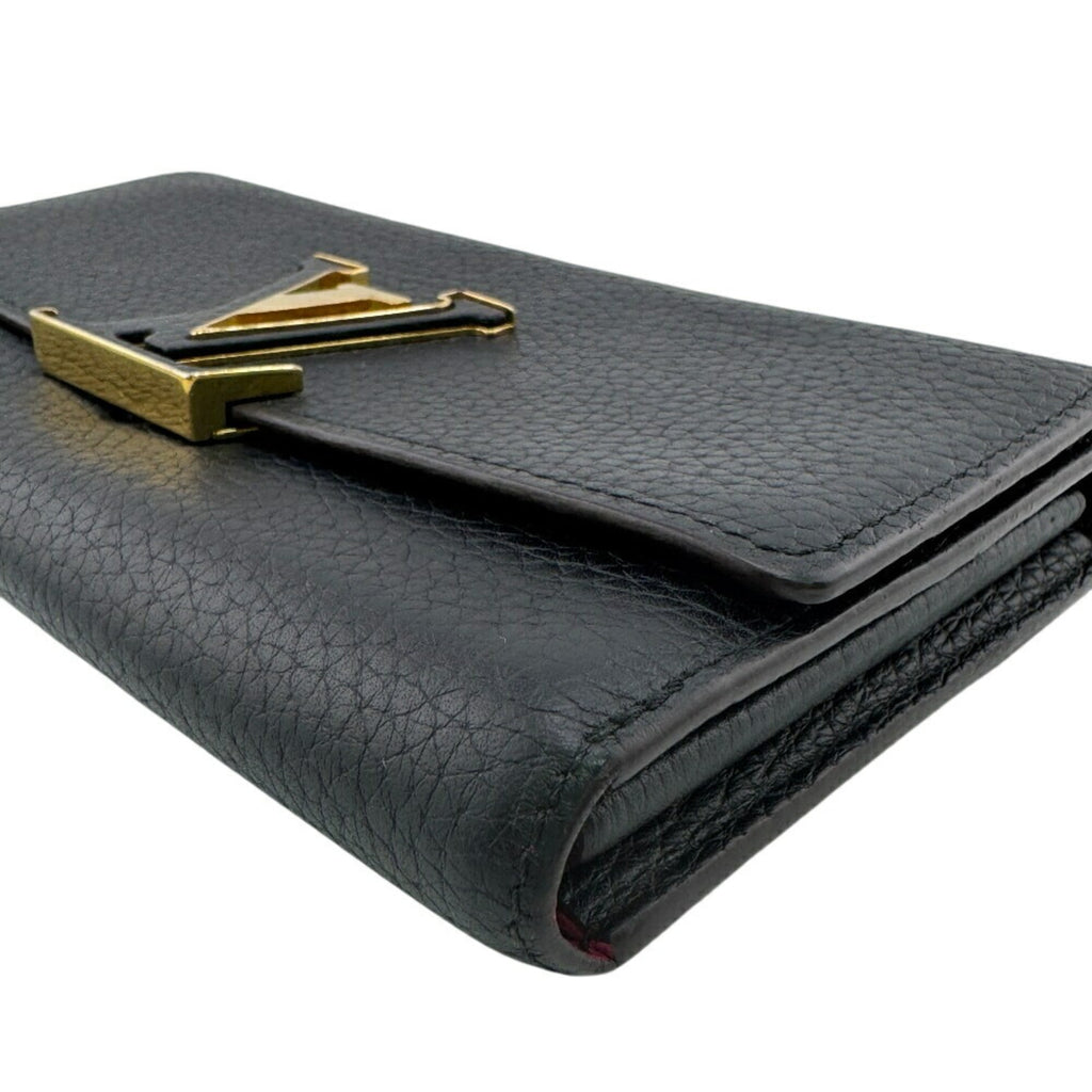 Louis Vuitton Taurillon Black Leather Long Wallet