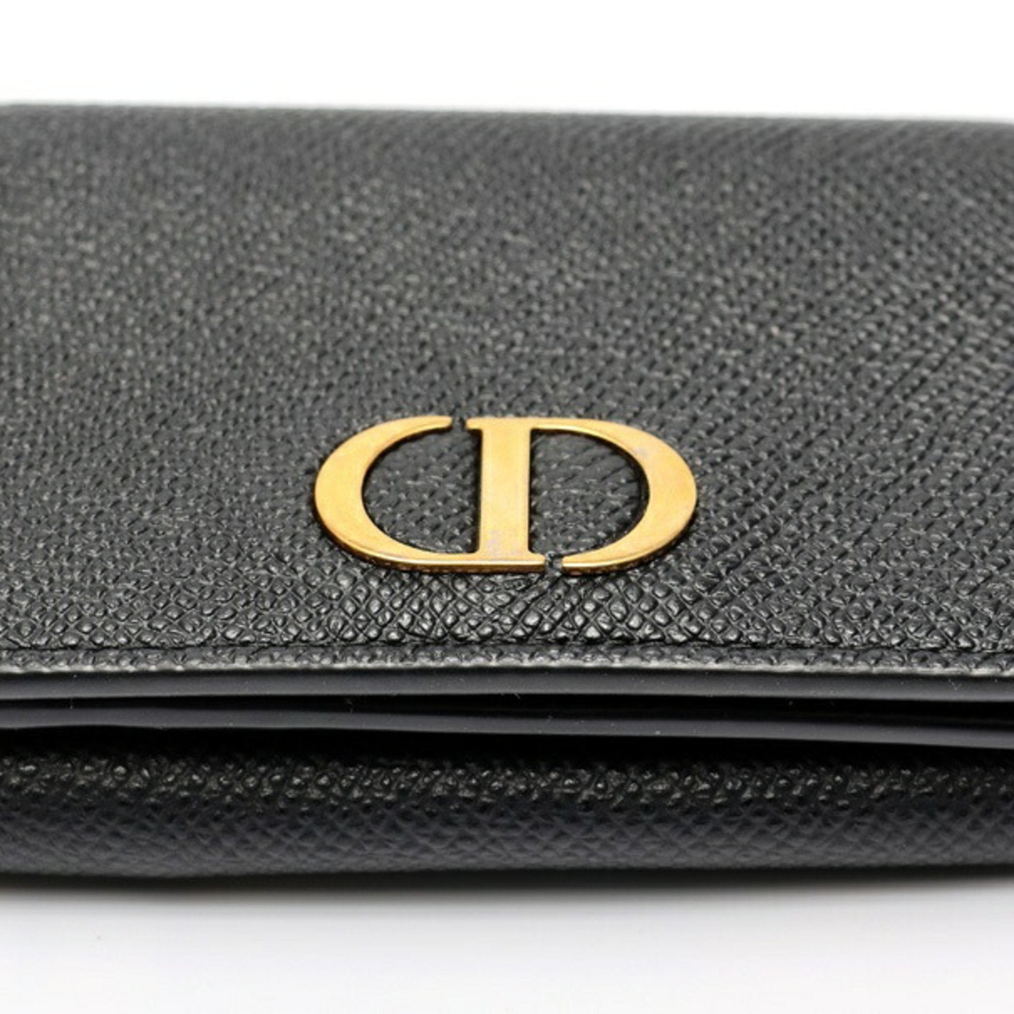Christian Dior Black Leather Wallet (Tri-Fold) (Pre-Owned)