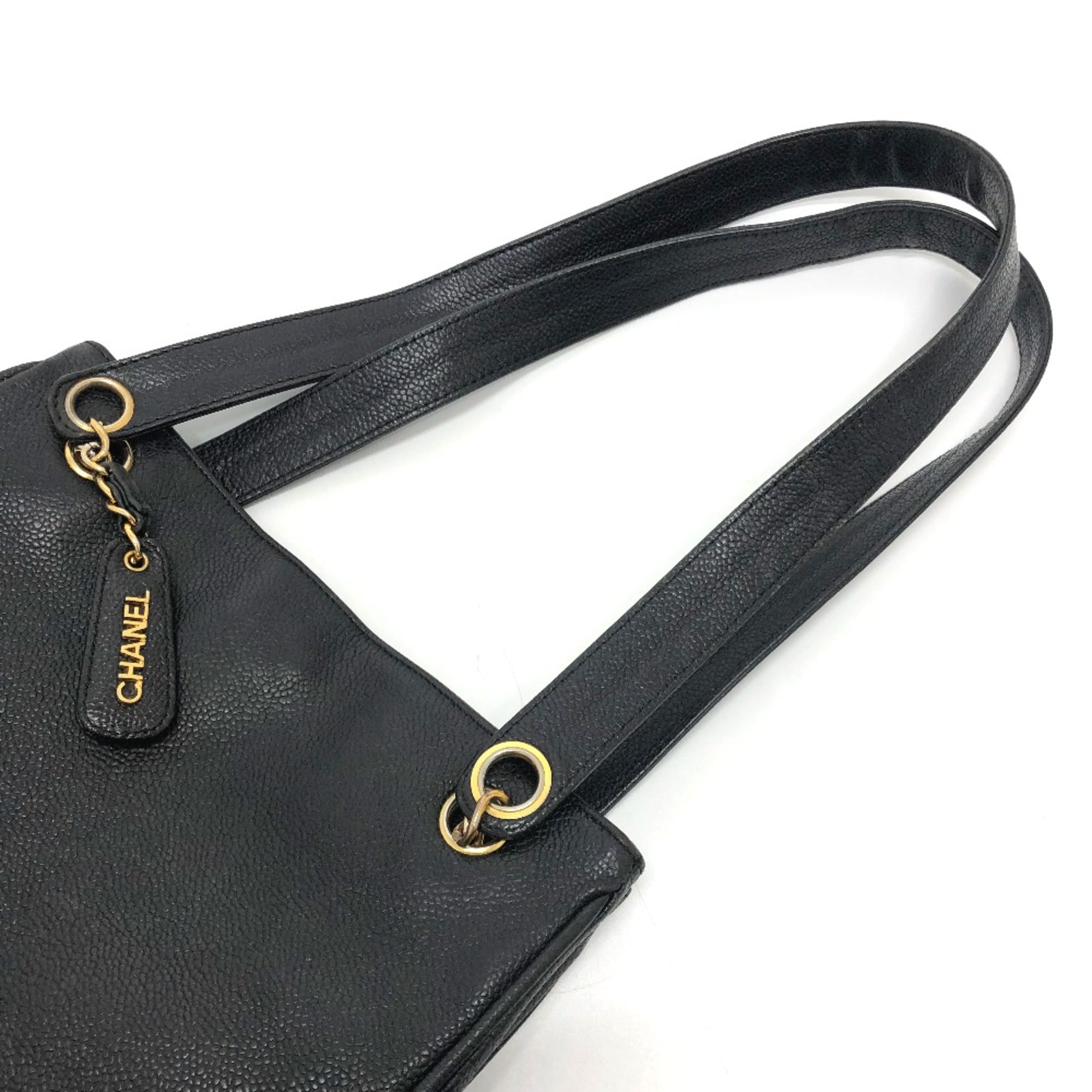 Chanel Black Leather Tote Bag