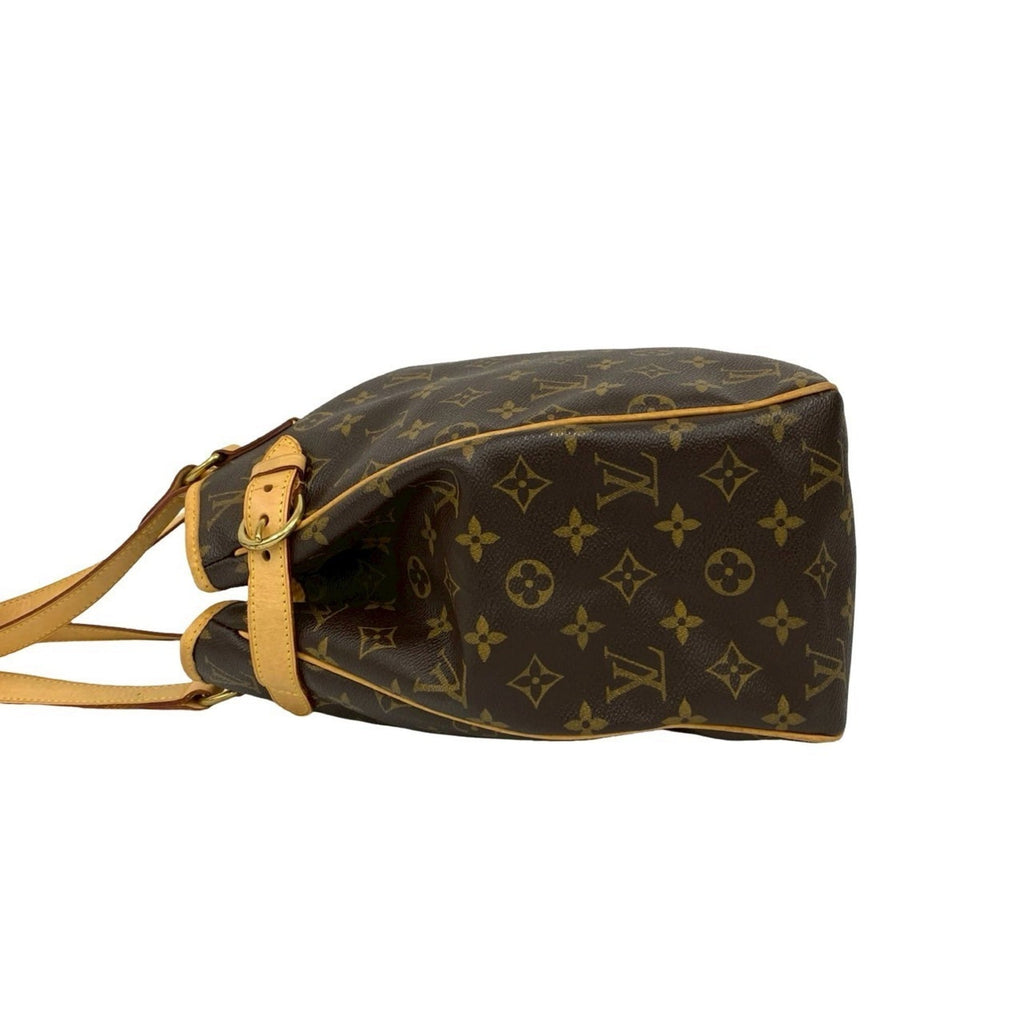 Louis Vuitton Brown Leather Pvc Shoulder Bag Tote Bag