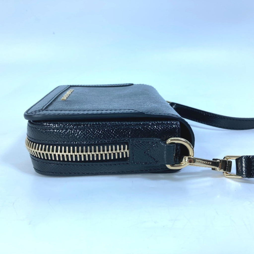 Burberry Black Leather Pochette Shoulder Bag