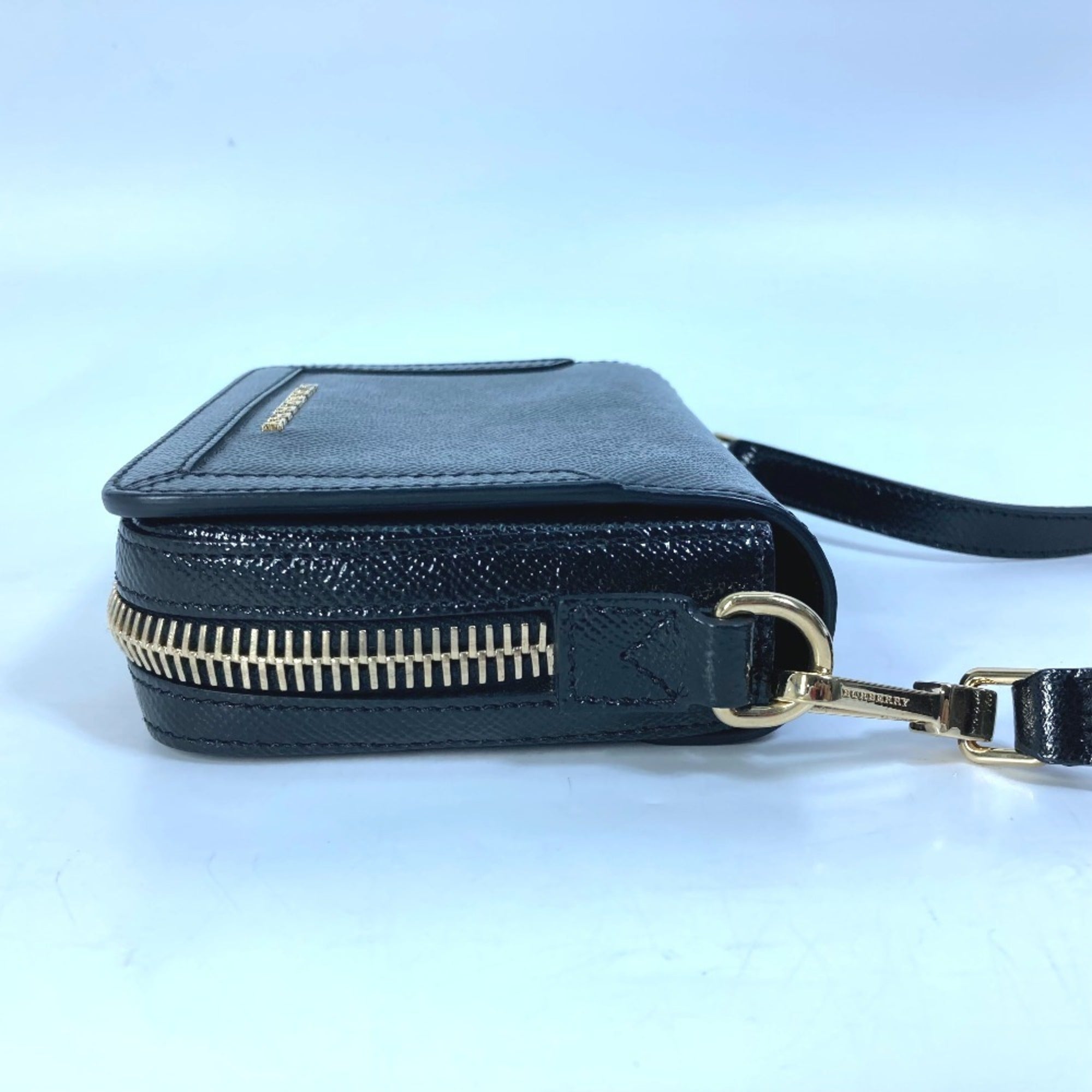 Burberry Black Leather Pochette Shoulder Bag