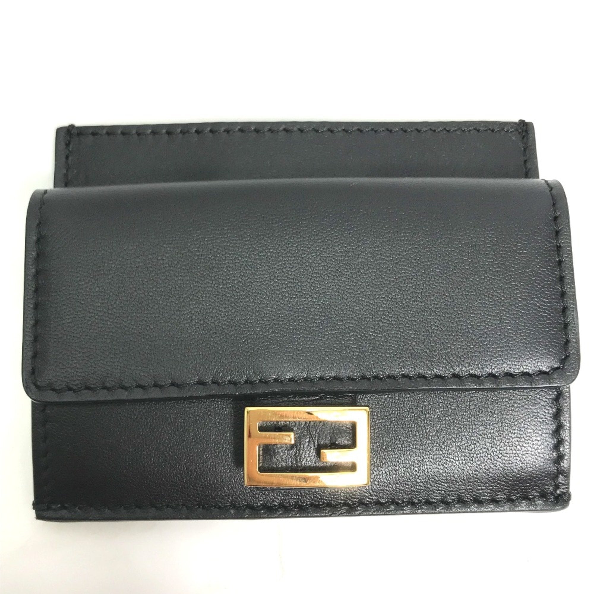 Fendi Black Leather Coin Purse/Coin Case