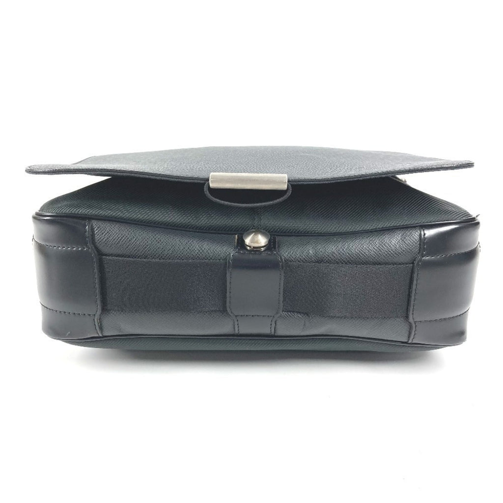 Louis Vuitton Ardoise Black Khaki Taiga Leather Nylon Leather Messenger Bag Shoulder Bag