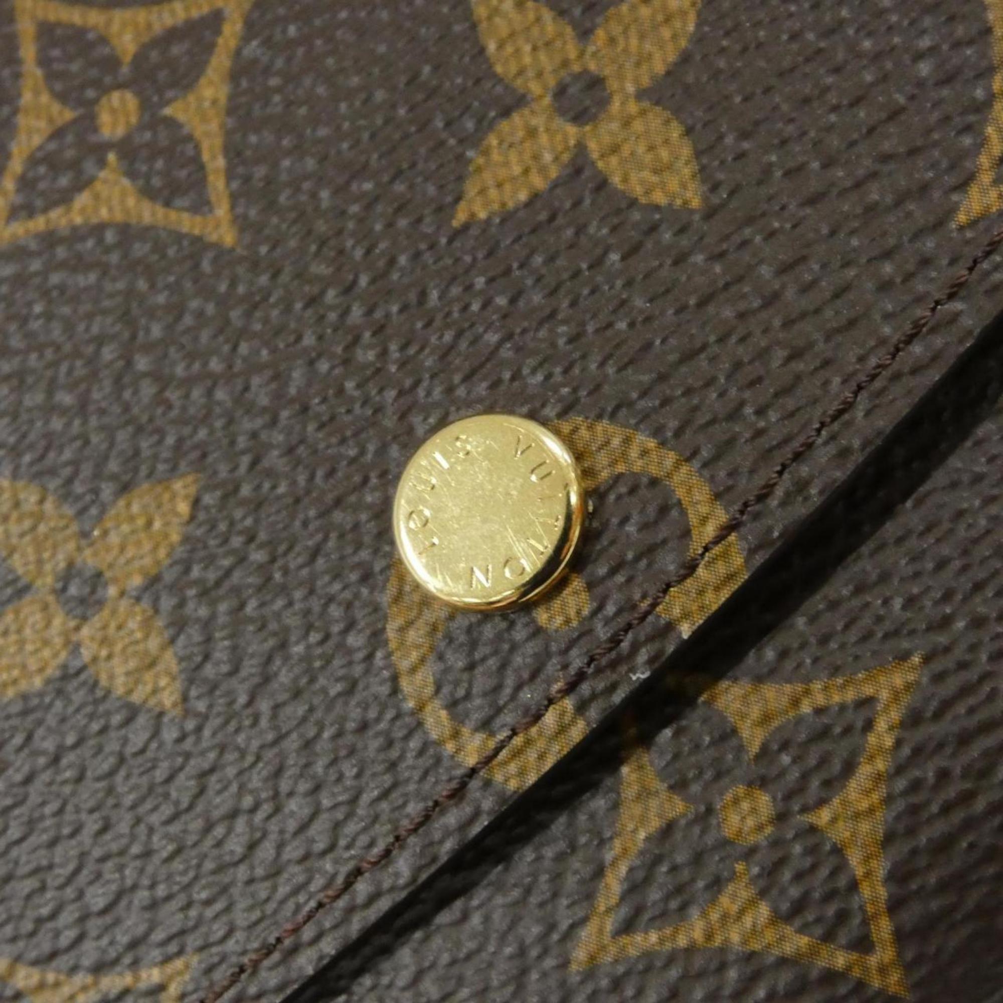 Louis Vuitton Fuchsia Marron Coated Canvas Long Wallet