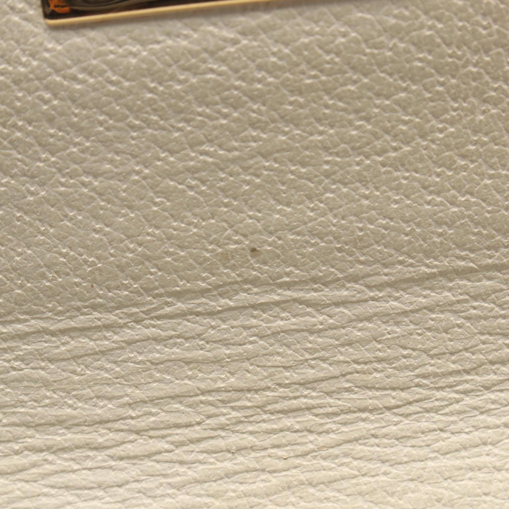 Gucci Gold Ivory Leather Long Wallet (Bi-Fold) (Pre-Owned)