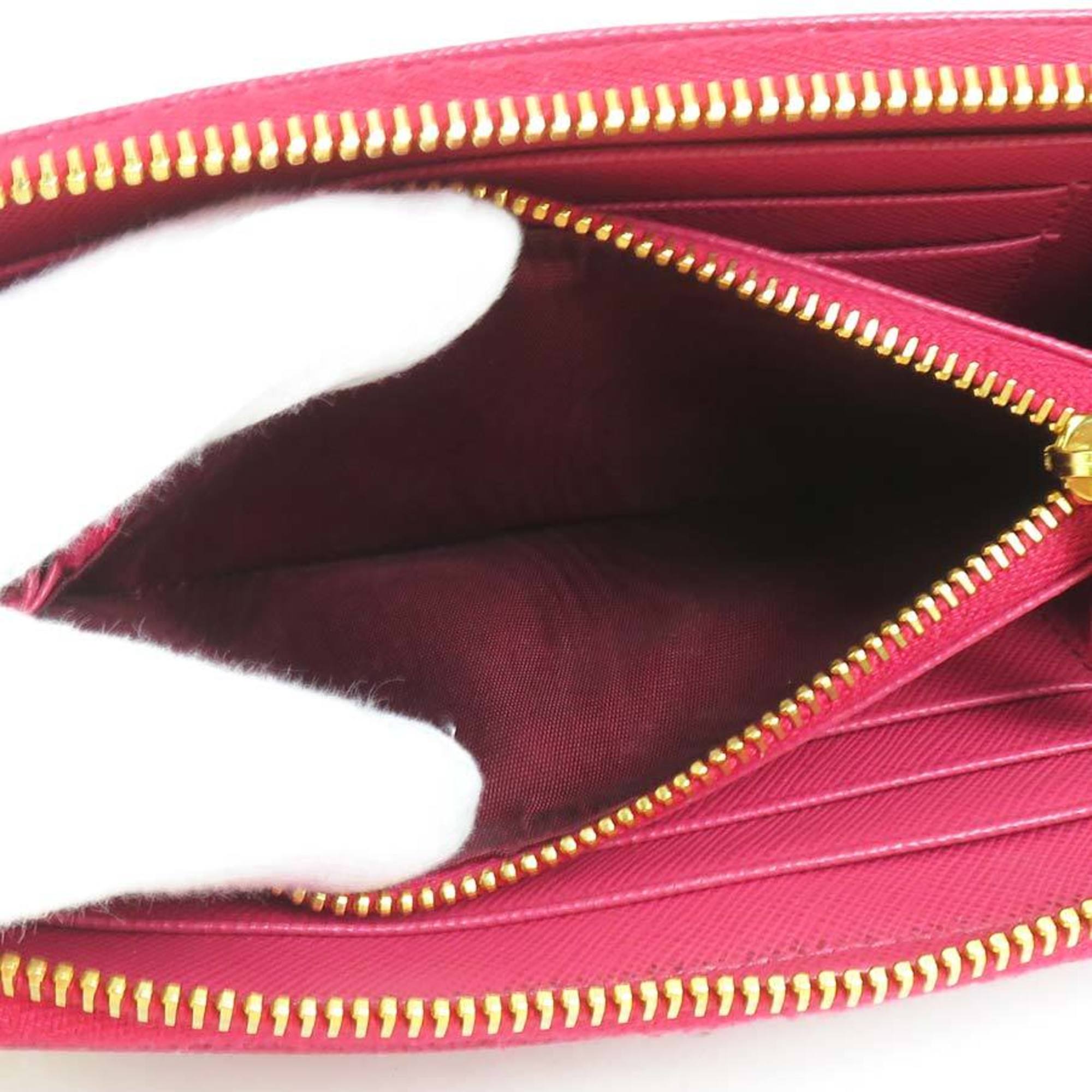 Prada Pink Leather Coin Purse/Coin Case