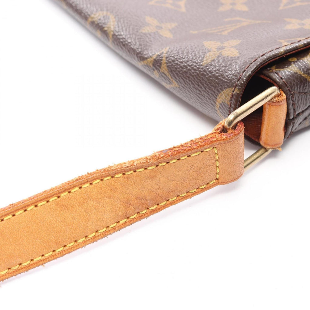 Louis Vuitton Brown Coated Canvas Leather Handbag Shoulder Bag