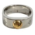 Louis Vuitton Gold Silver Metal Band Ring