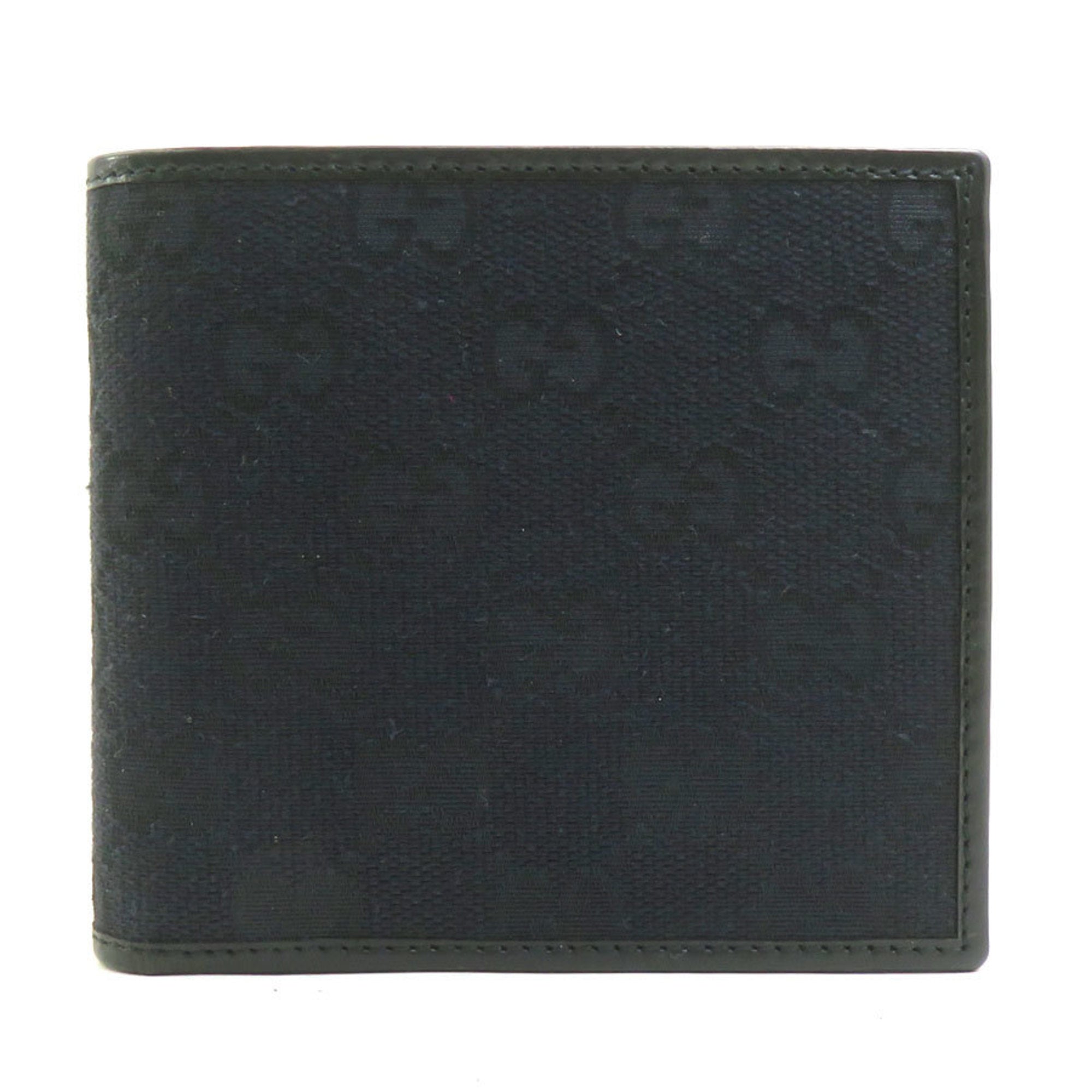 Gucci Black Gg Canvas Wallet (Bi-Fold) (Pre-Owned)