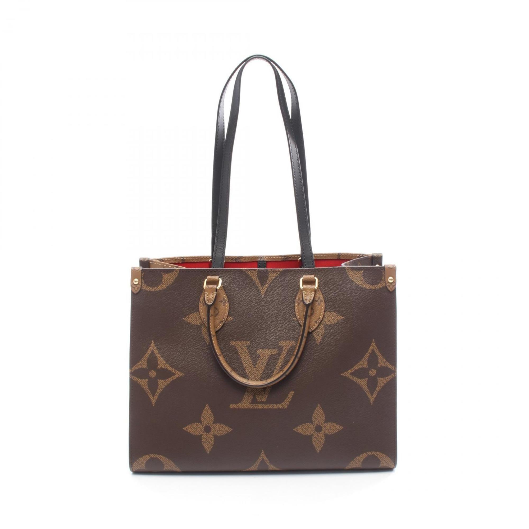 Louis Vuitton Beige Brown Monogram Coated Canvas Tote Bag