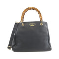 Gucci Dark Blue Leather Handbag (Pre-Owned)