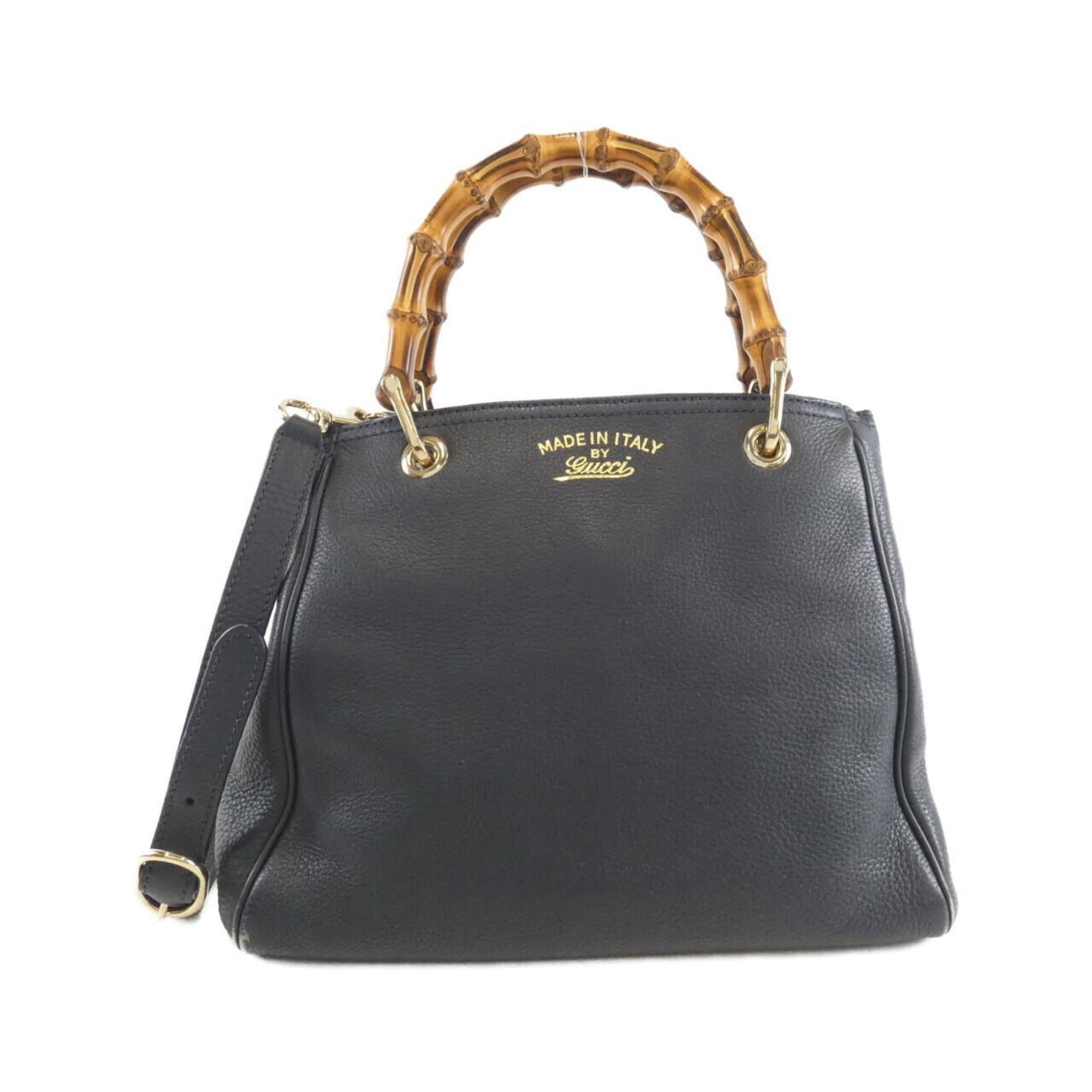 Gucci Dark Blue Leather Handbag (Pre-Owned)