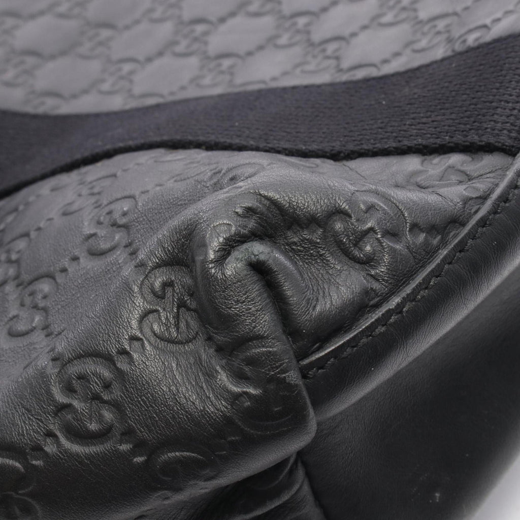 Gucci Black Leather Handbag Tote Bag (Pre-Owned)