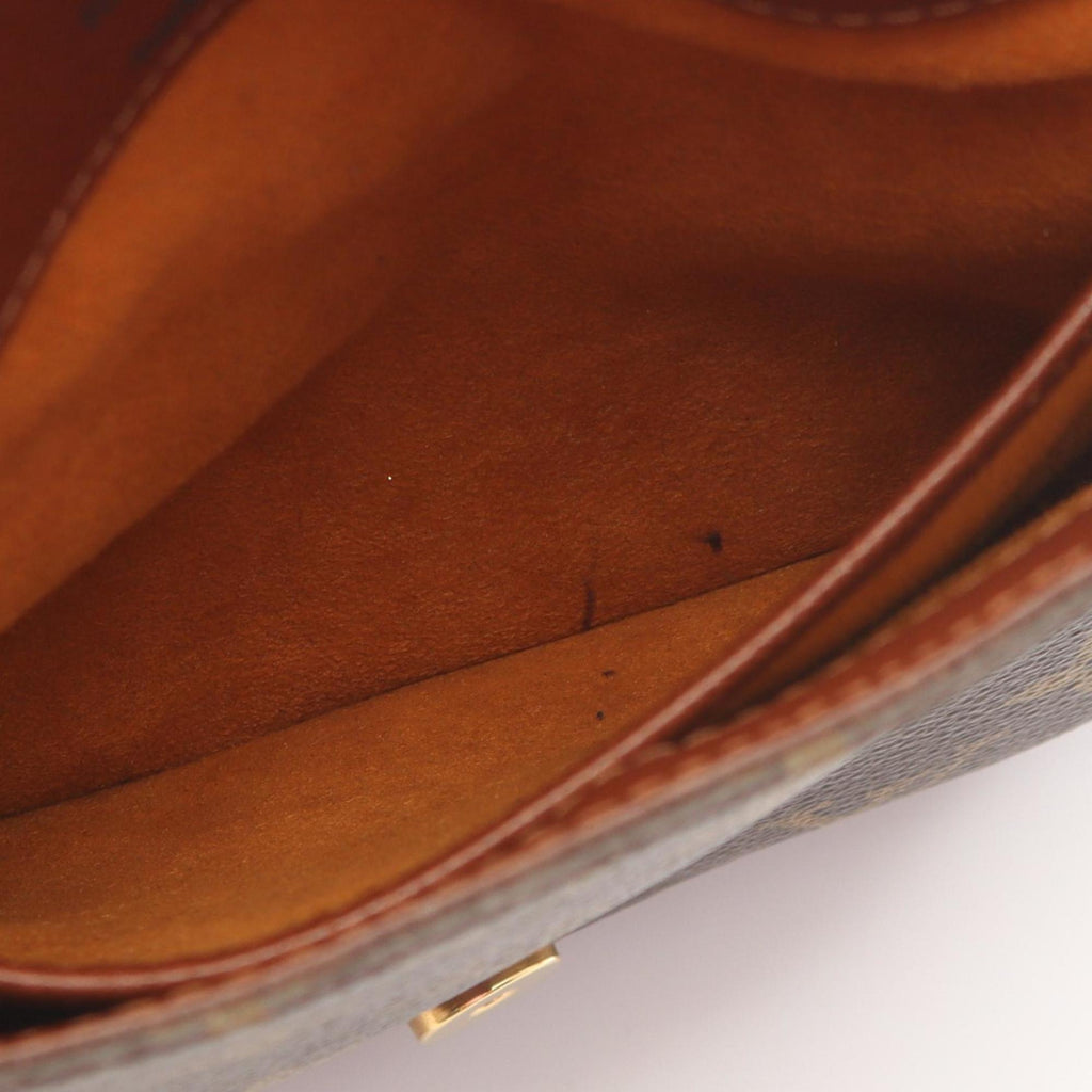 Louis Vuitton Brown Coated Canvas Leather Shoulder Bag