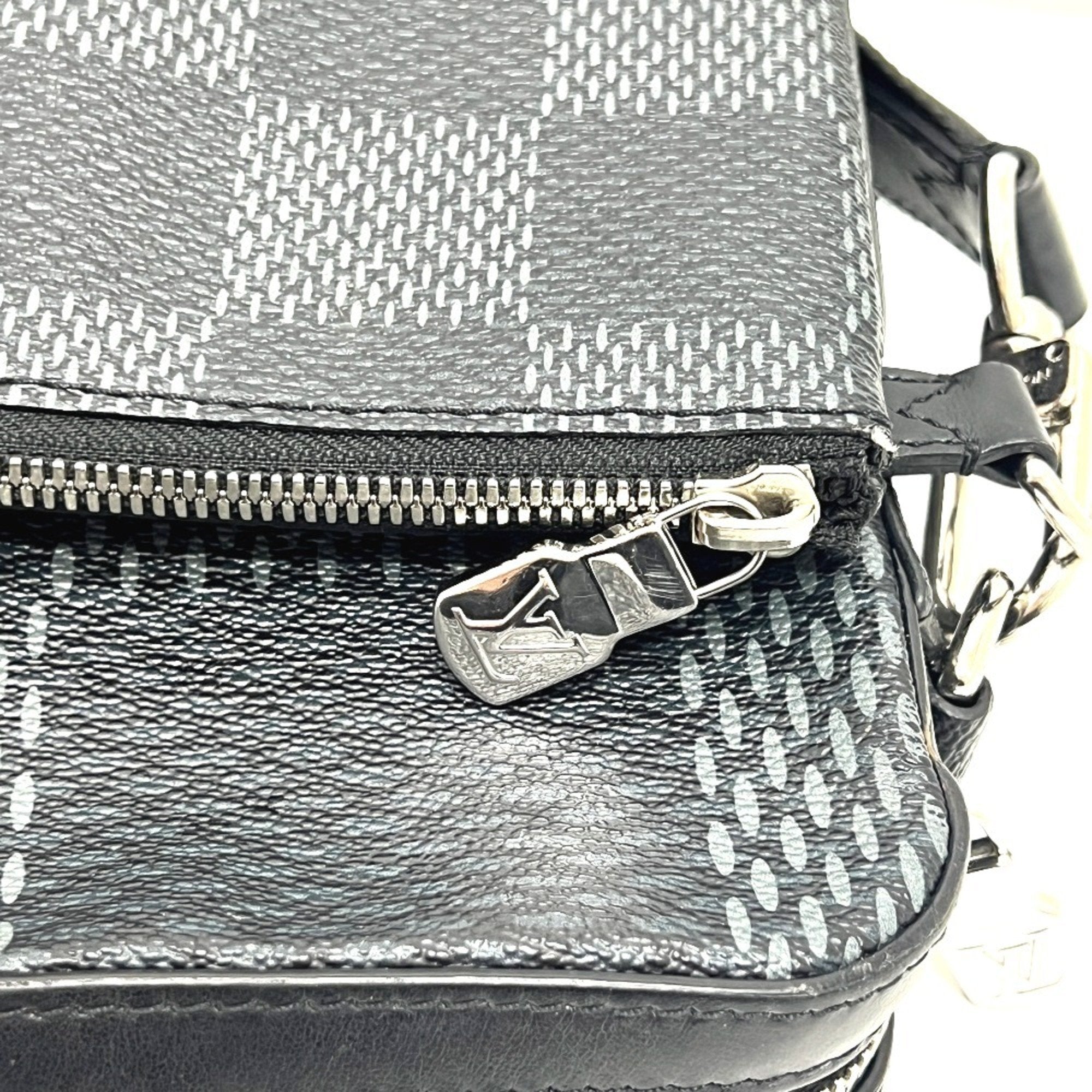 Louis Vuitton Black Galle Damier Graphite Shoulder Bag