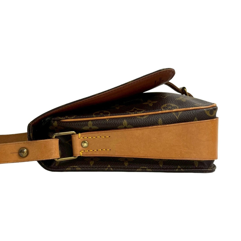 Louis Vuitton Brown Leather Pvc Pochette Shoulder Bag