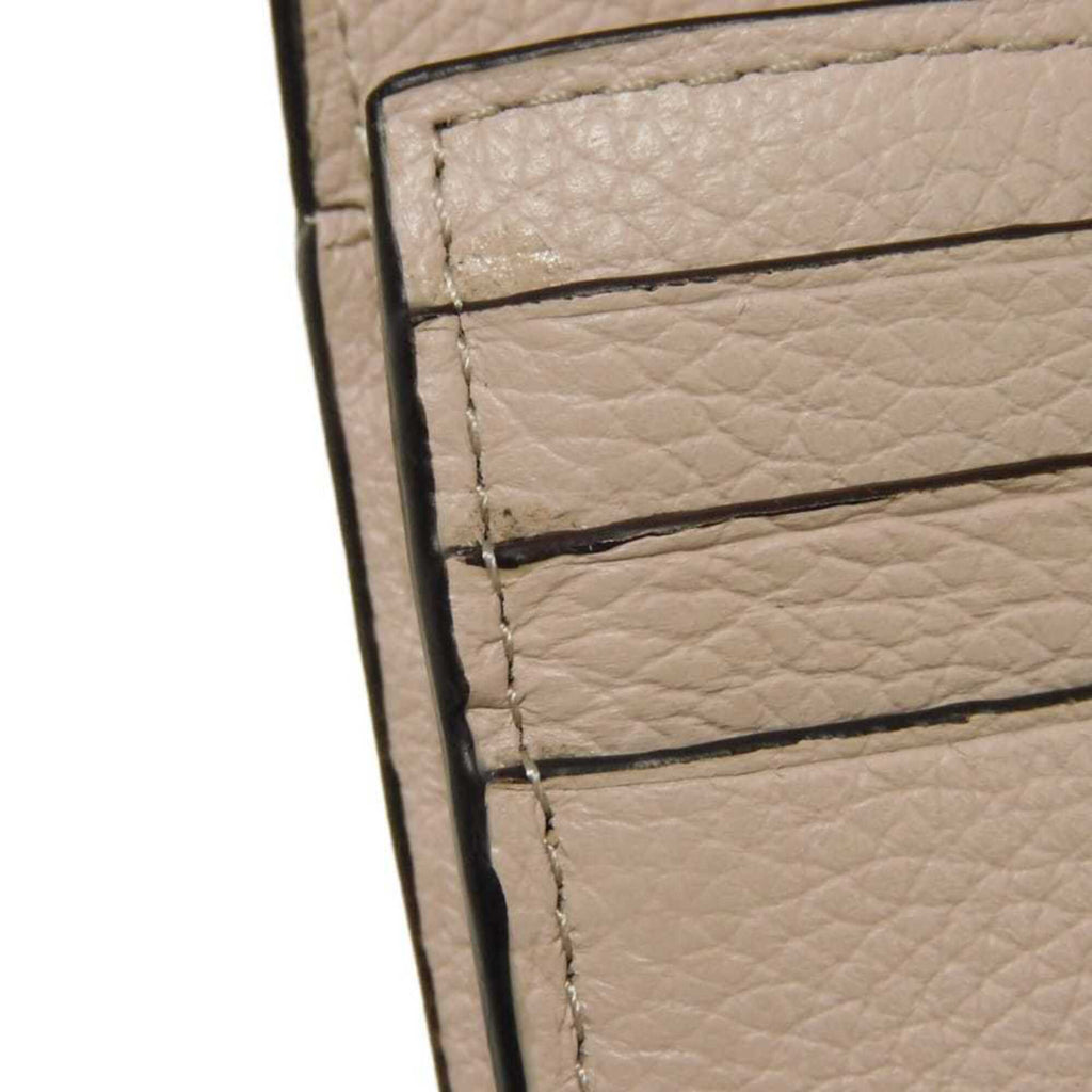 Chloé Gray Leather Long Wallet (Bi-Fold) (Pre-Owned)