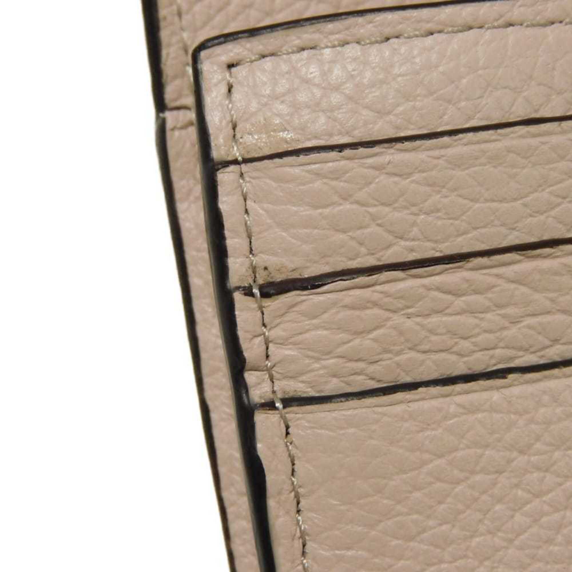 Chloé Gray Leather Long Wallet (Bi-Fold) (Pre-Owned)