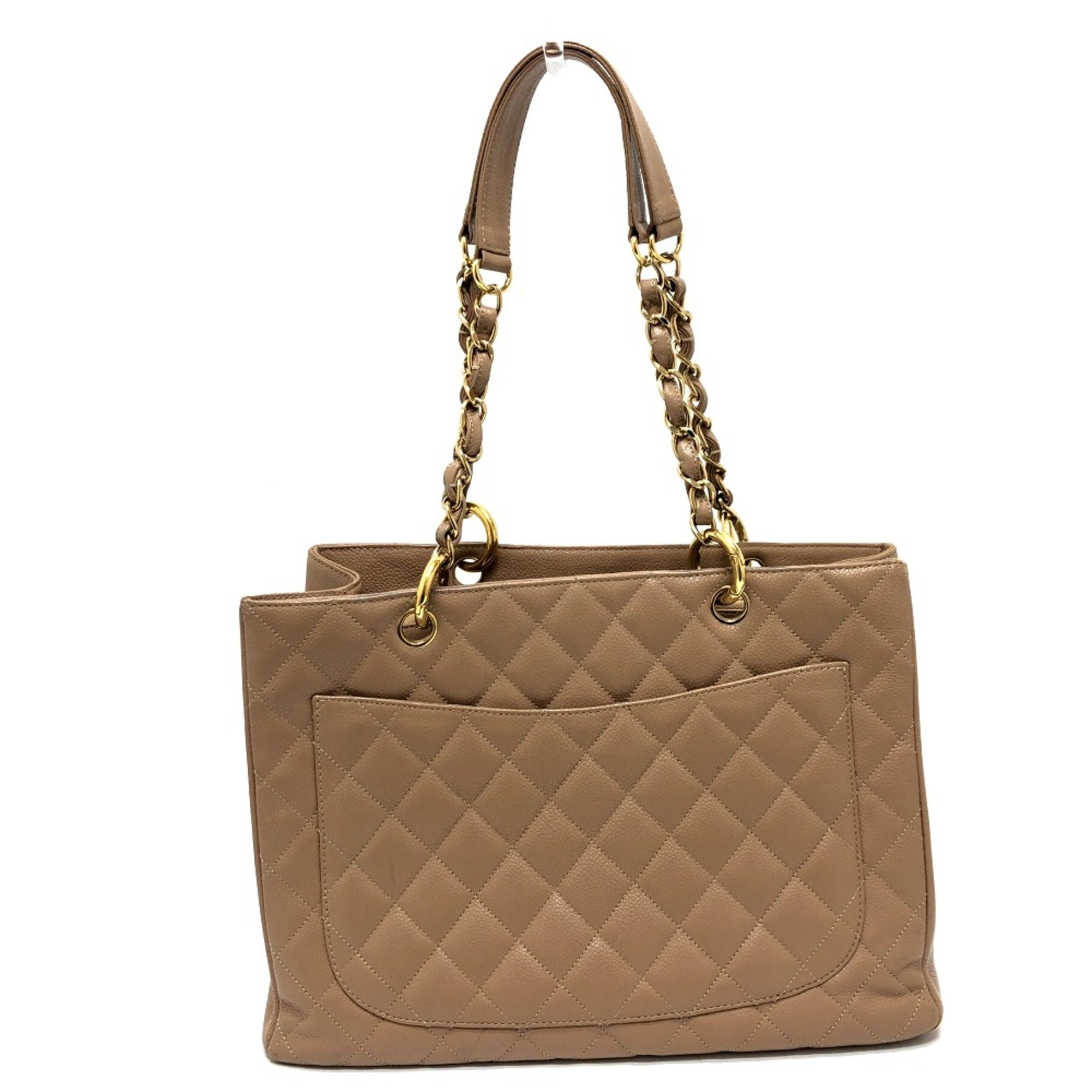 Chanel Beige Leather Shoulder Bag