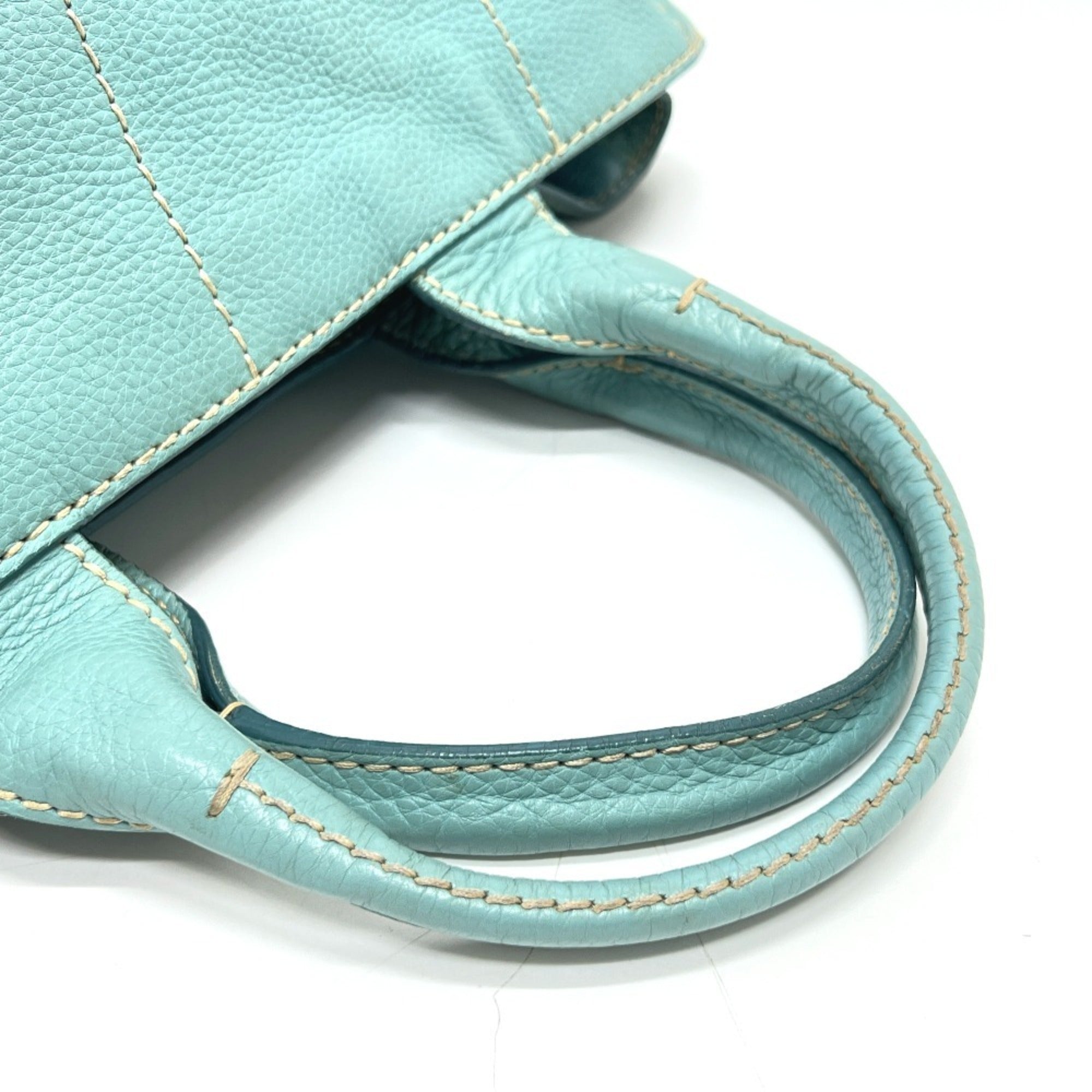 Prada Blue Canapa Handbag Tote Bag