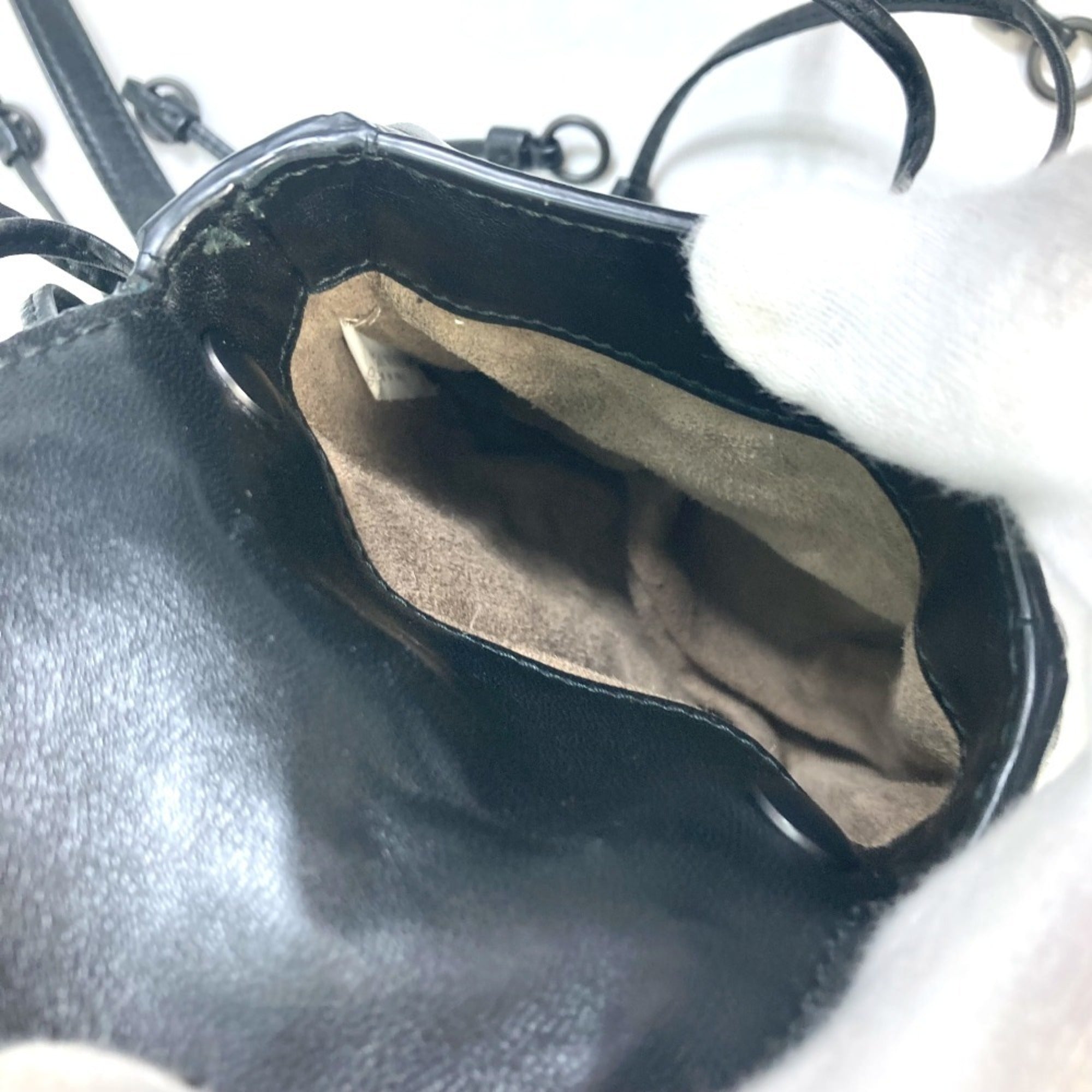 Bottega Veneta Black Intrecciato Pochette Pouch Shoulder Bag