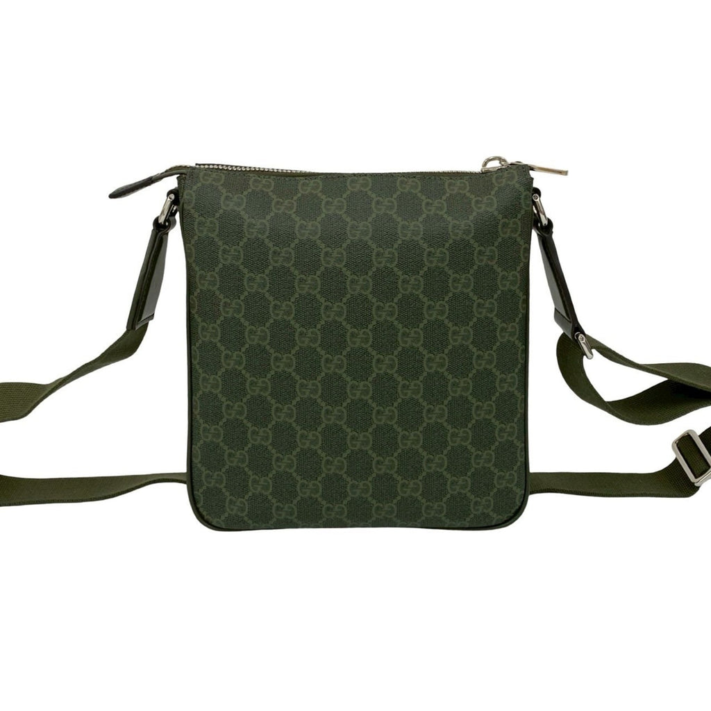 Gucci Green Pvc Leather Messenger Bag Shoulder Bag (Pre-Owned)