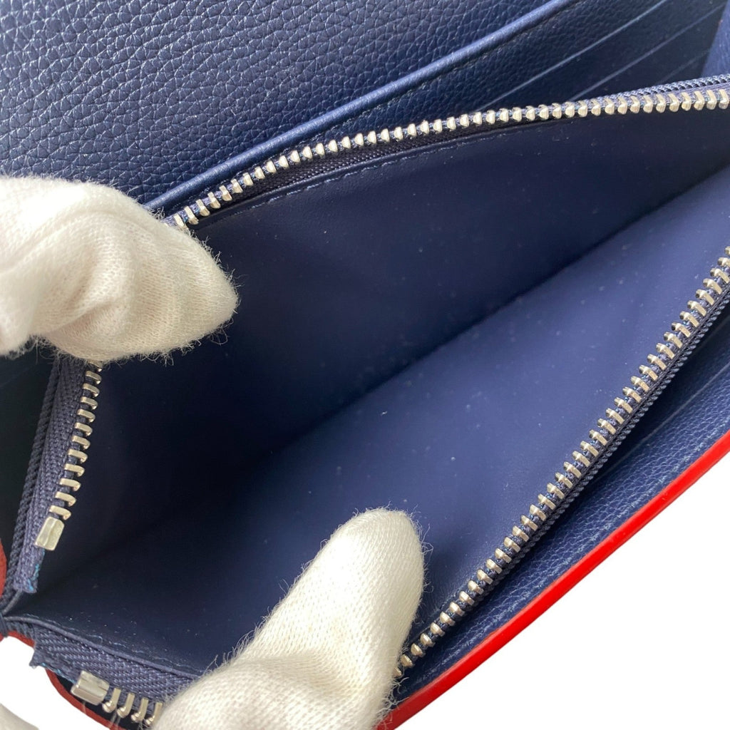 Louis Vuitton Navy Leather Long Wallet