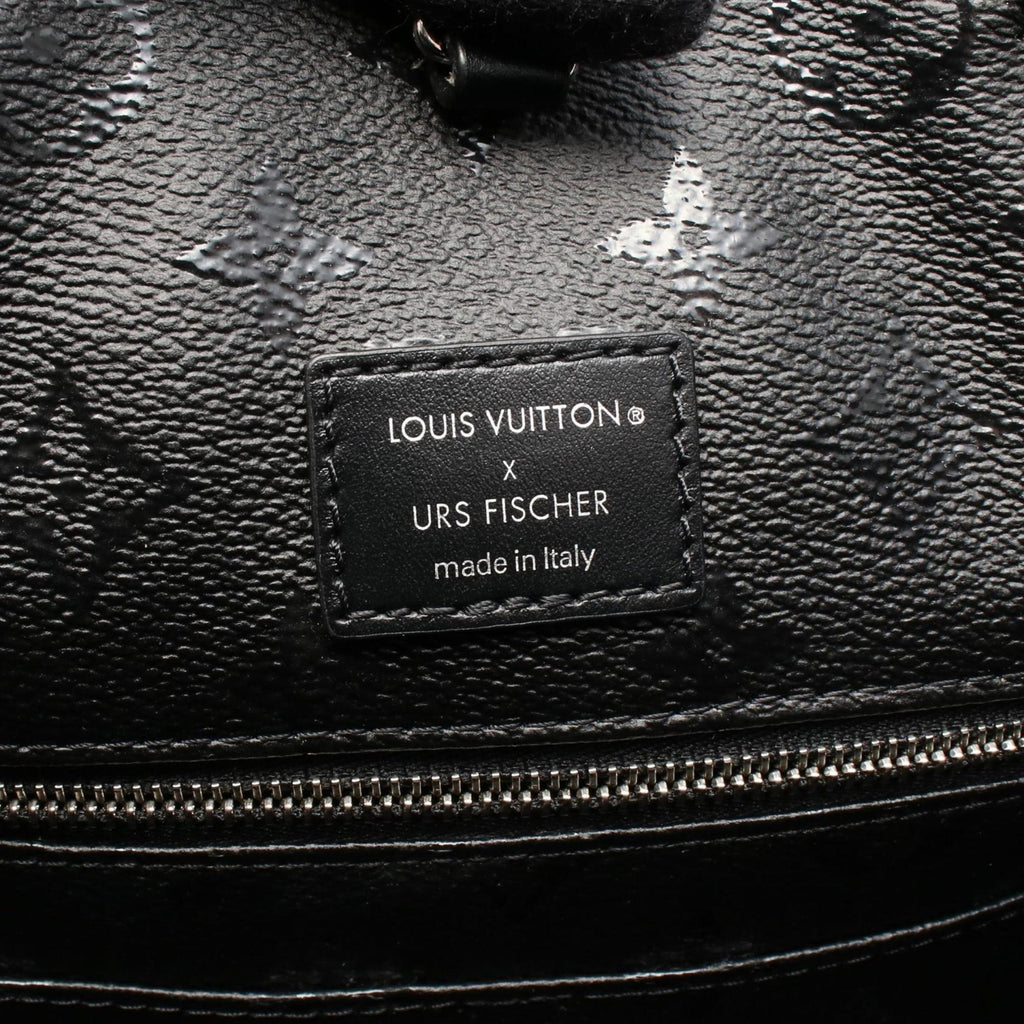 Louis Vuitton Black White Canvas Leather Tote Bag