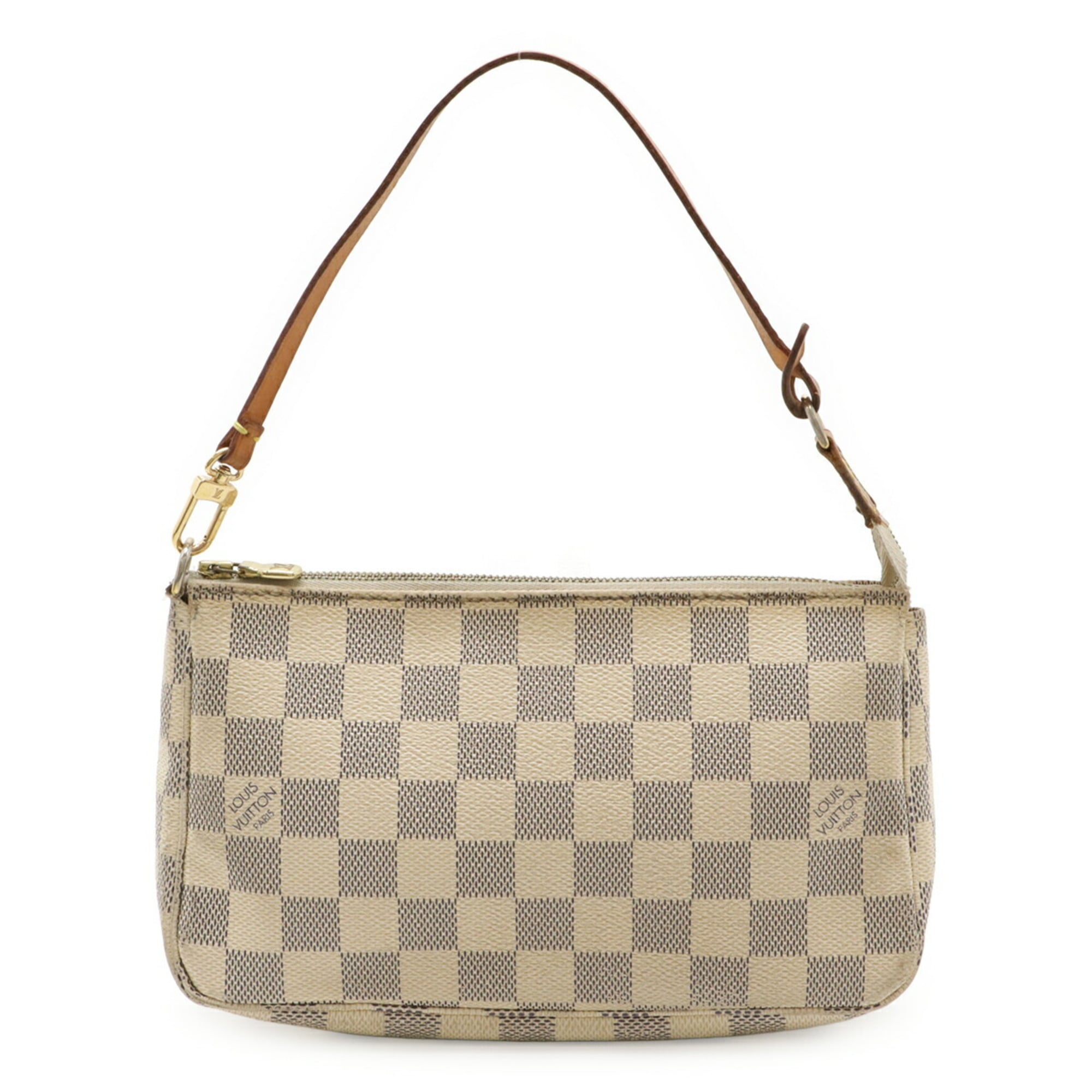 Louis Vuitton Black Damier Azur Ivory Damier Azur Pochette Pouch