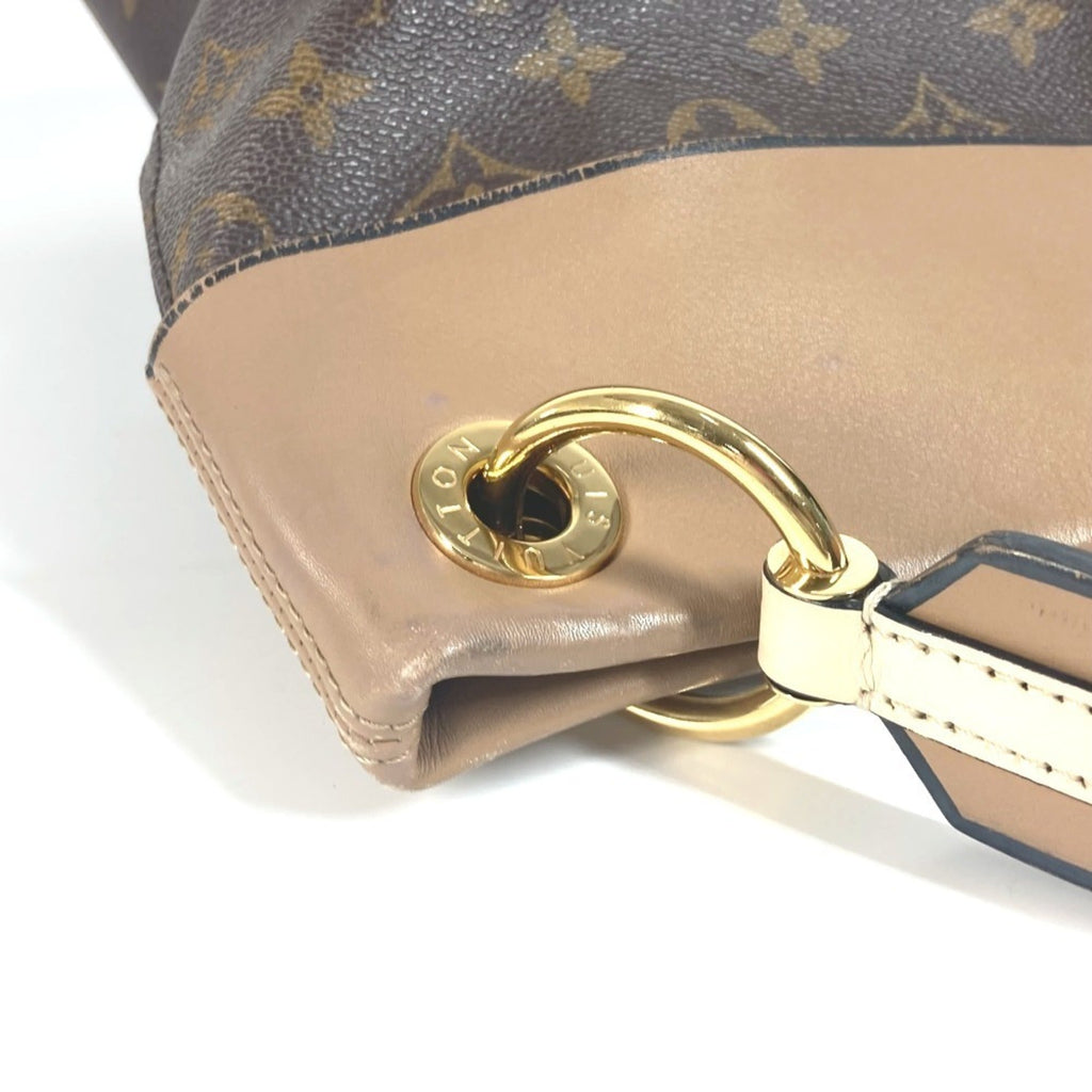 Louis Vuitton Beige Brown Monogram Monogram Shoulder Bag Tote Bag
