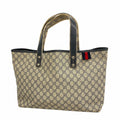 Gucci Beige Navy Pvc Tote Bag (Pre-Owned)