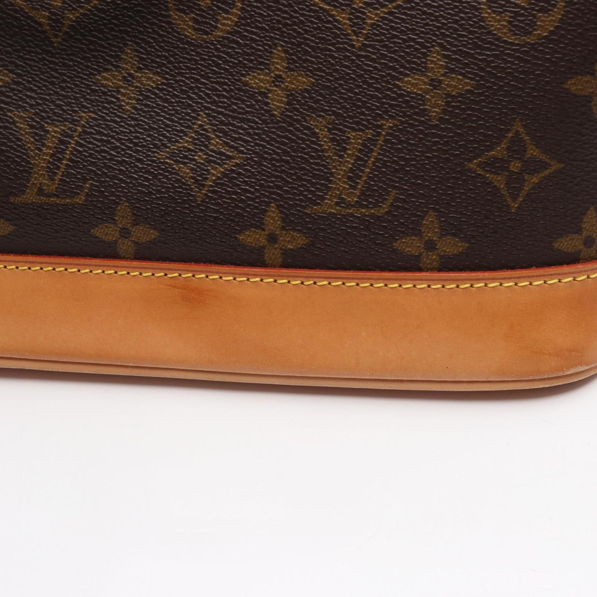 Louis Vuitton Brown Monogram Coated Canvas Leather Handbag