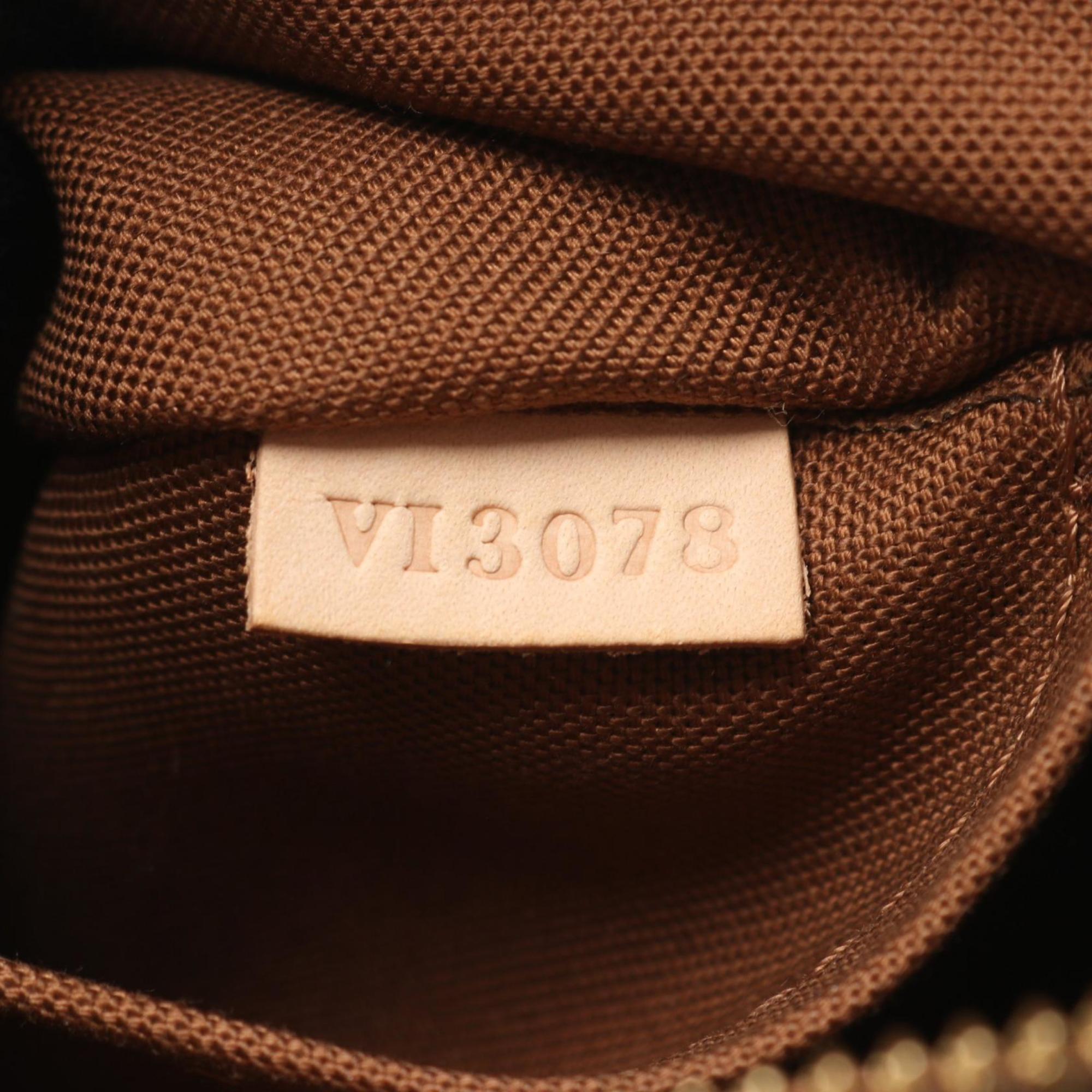 Louis Vuitton Brown Coated Canvas Leather Handbag