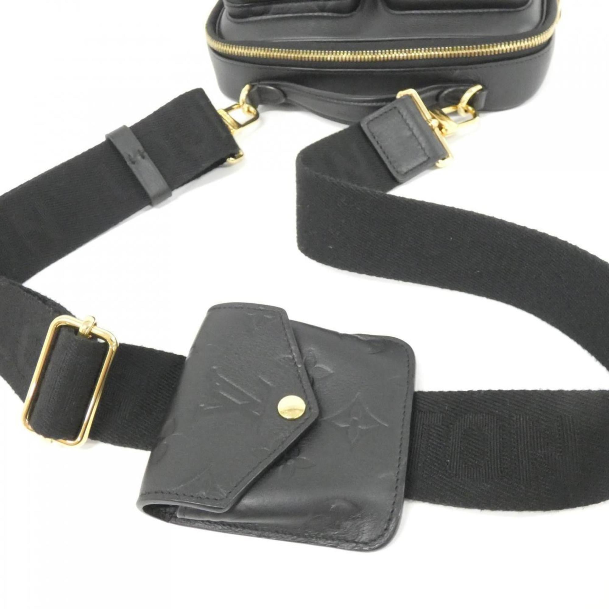 Louis Vuitton Black Leather Shoulder Bag