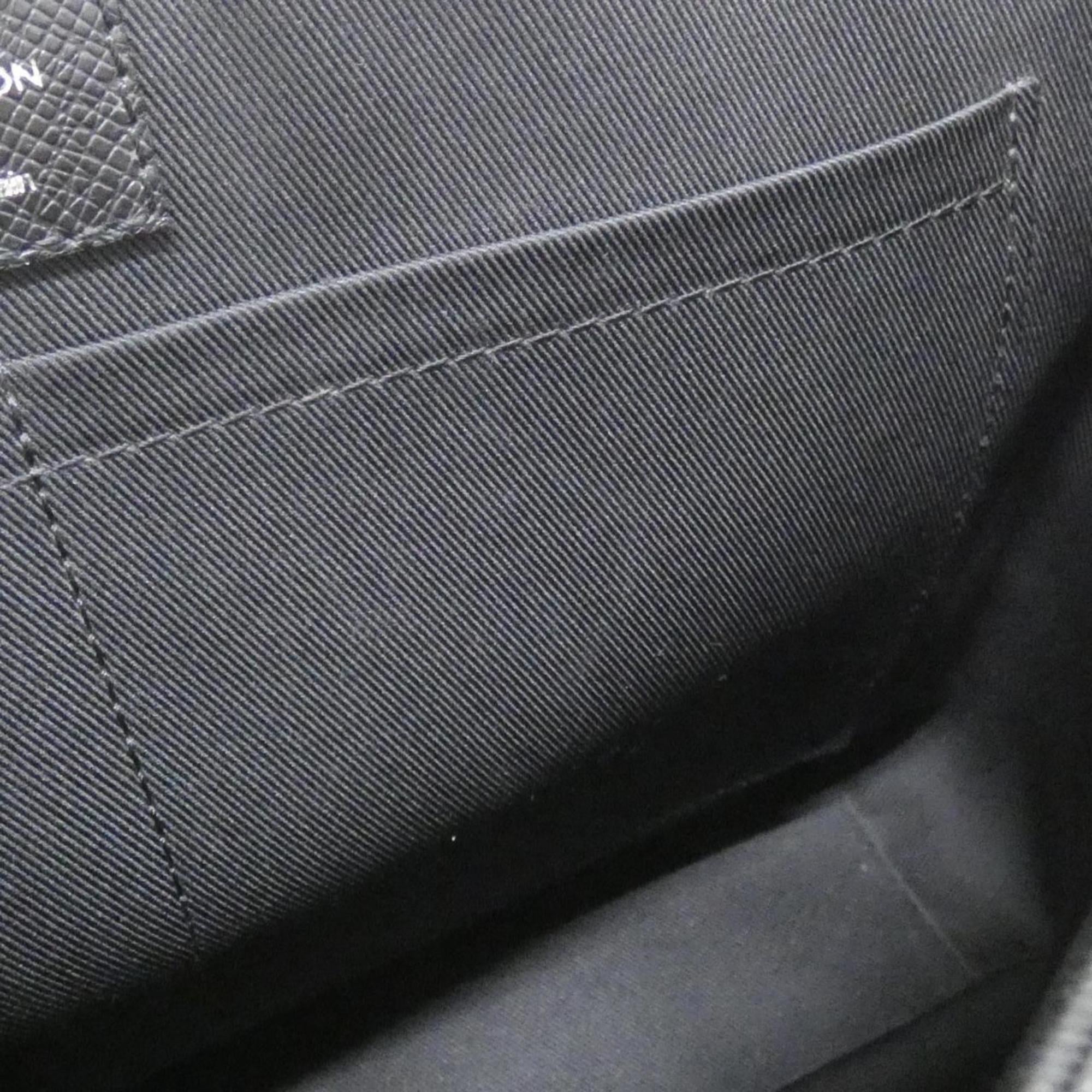 Louis Vuitton Black Coated Canvas Leather Shoulder Bag