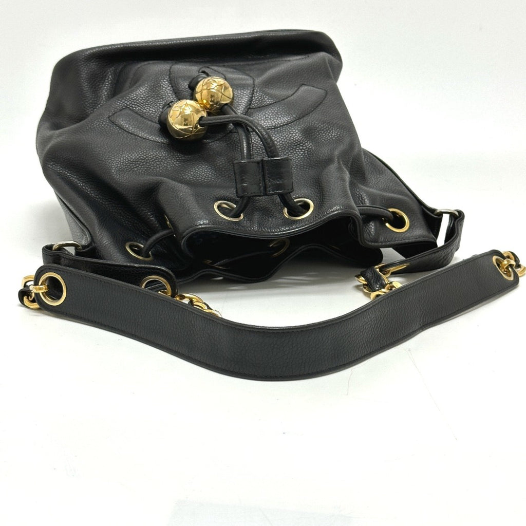Chanel Black Leather Shoulder Bag
