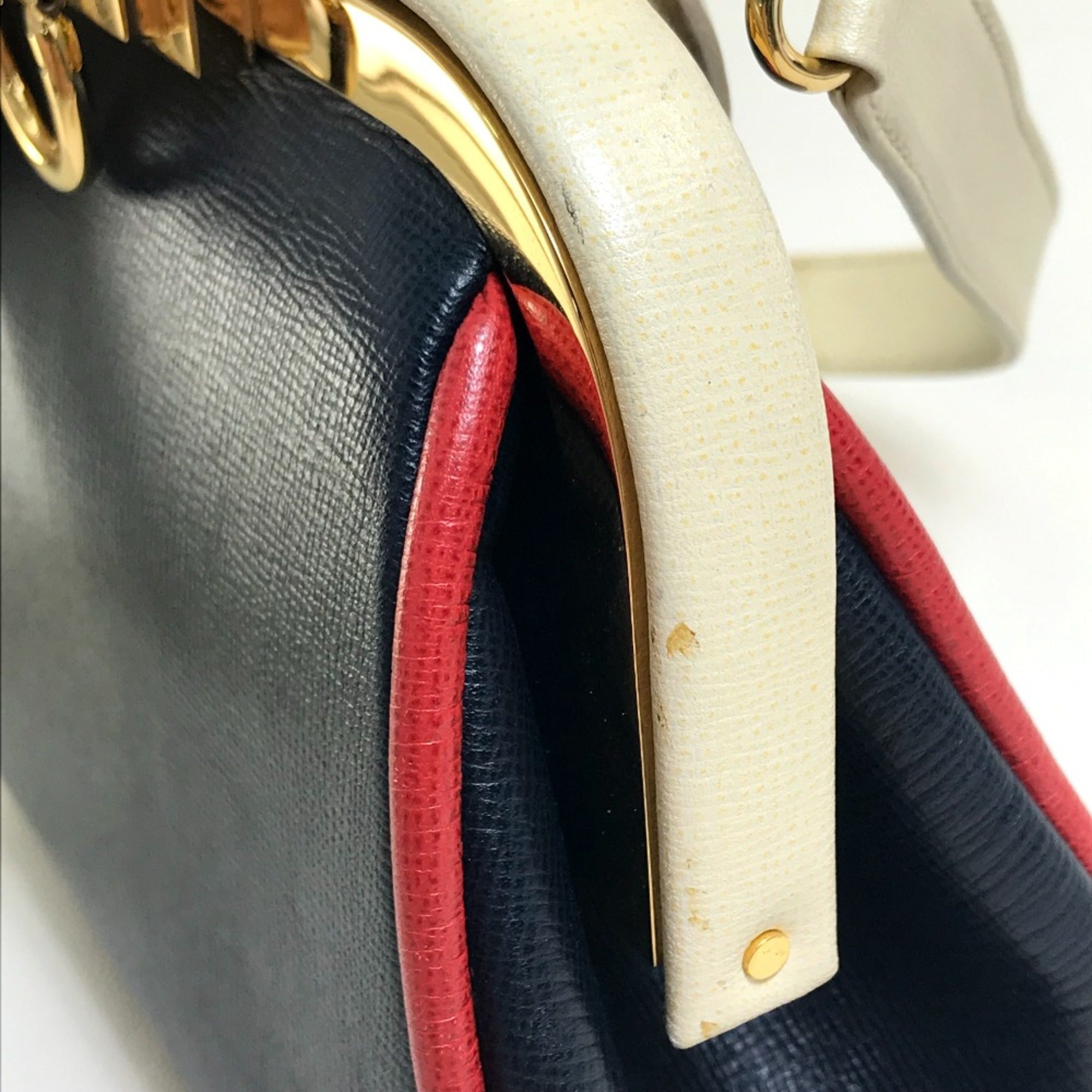 Christian Dior Navy Leather Handbag (Pre-Owned)