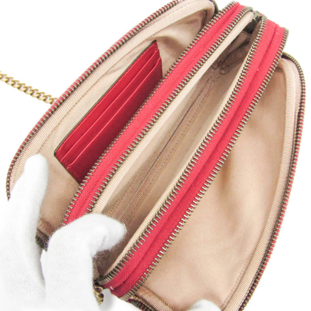 Gucci Gg Marmont Black Leather Red Leather Shoulder Bag Bag (Pre-Owned)