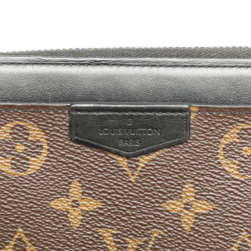 Louis Vuitton Monogram Macassar Black Brown Monogram Macassar Leather Coin Purse/Coin Case