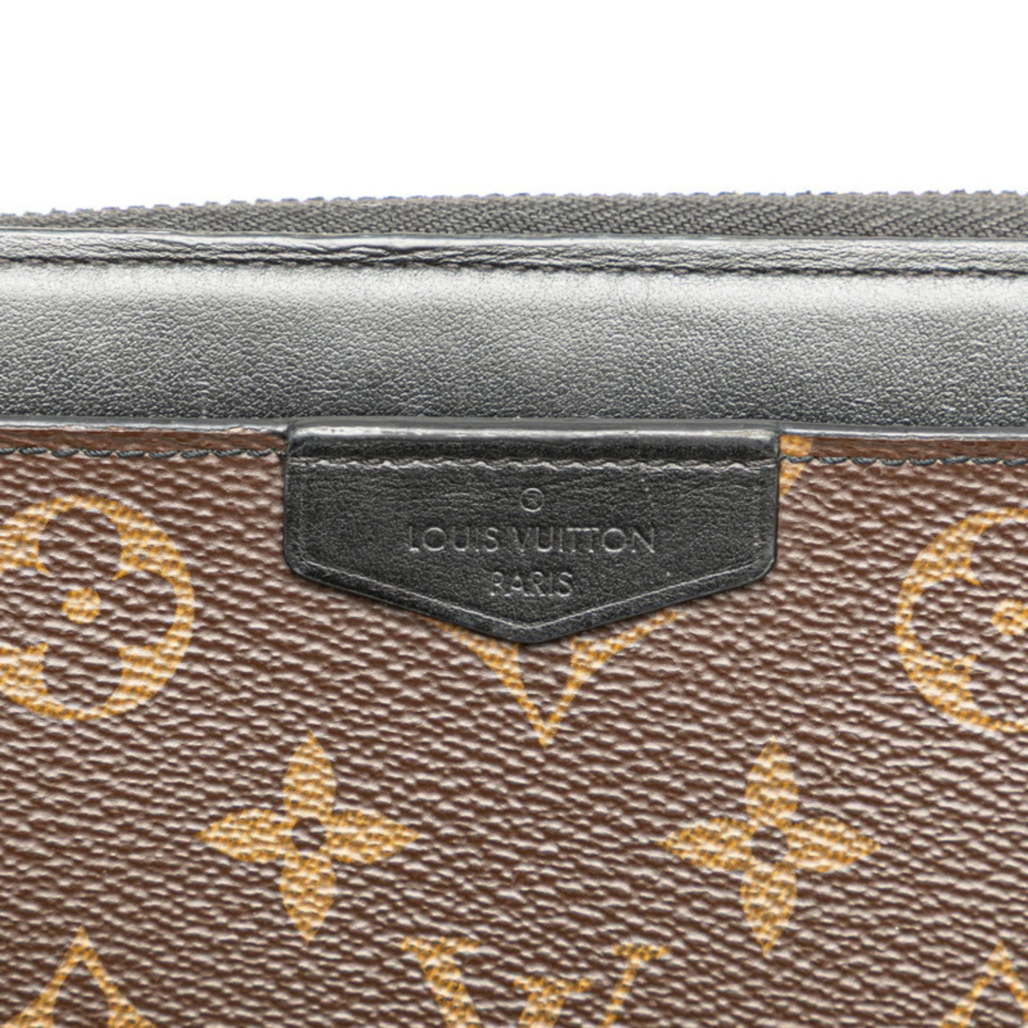 Louis Vuitton Monogram Macassar Black Brown Monogram Macassar Leather Coin Purse/Coin Case