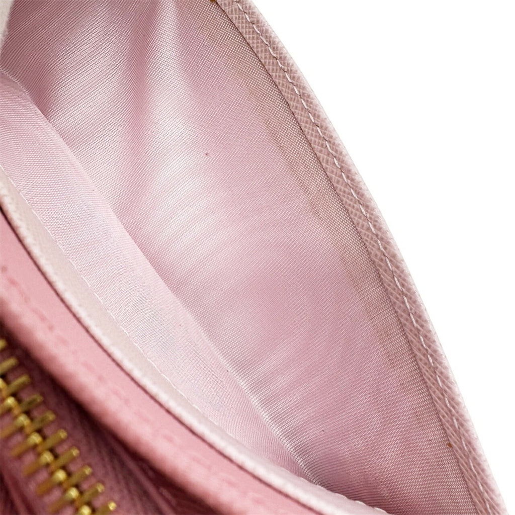 Prada Saffiano Pink Saffiano Long Wallet (Bi-Fold)