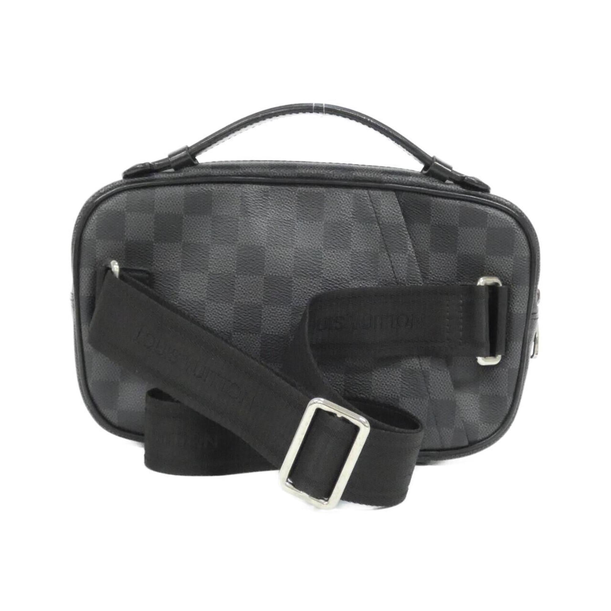 Louis Vuitton Black Graphite Coated Canvas Shoulder Bag