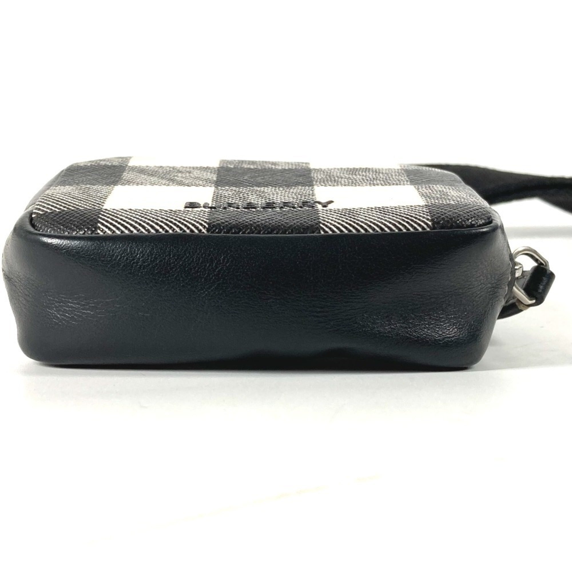 Burberry Black White Pvc Leather Coin Purse/Coin Case