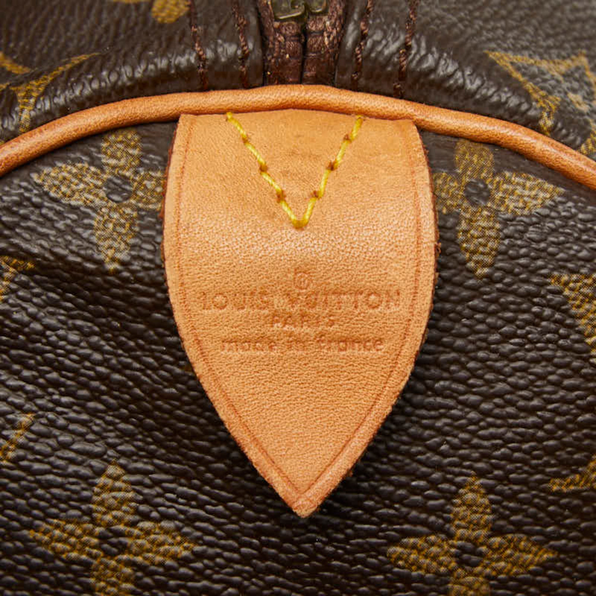 Louis Vuitton Brown Pvc Leather Boston Bag Handbag