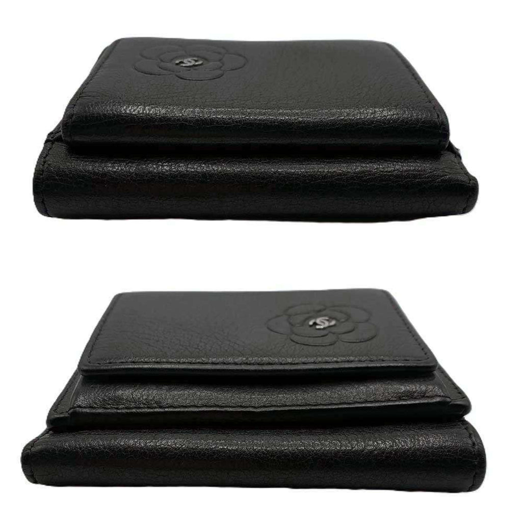 Chanel Black Leather Wallet (Tri-Fold)