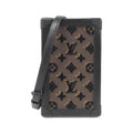 Louis Vuitton Black Dark Brown Marron Coated Canvas Shoulder Bag