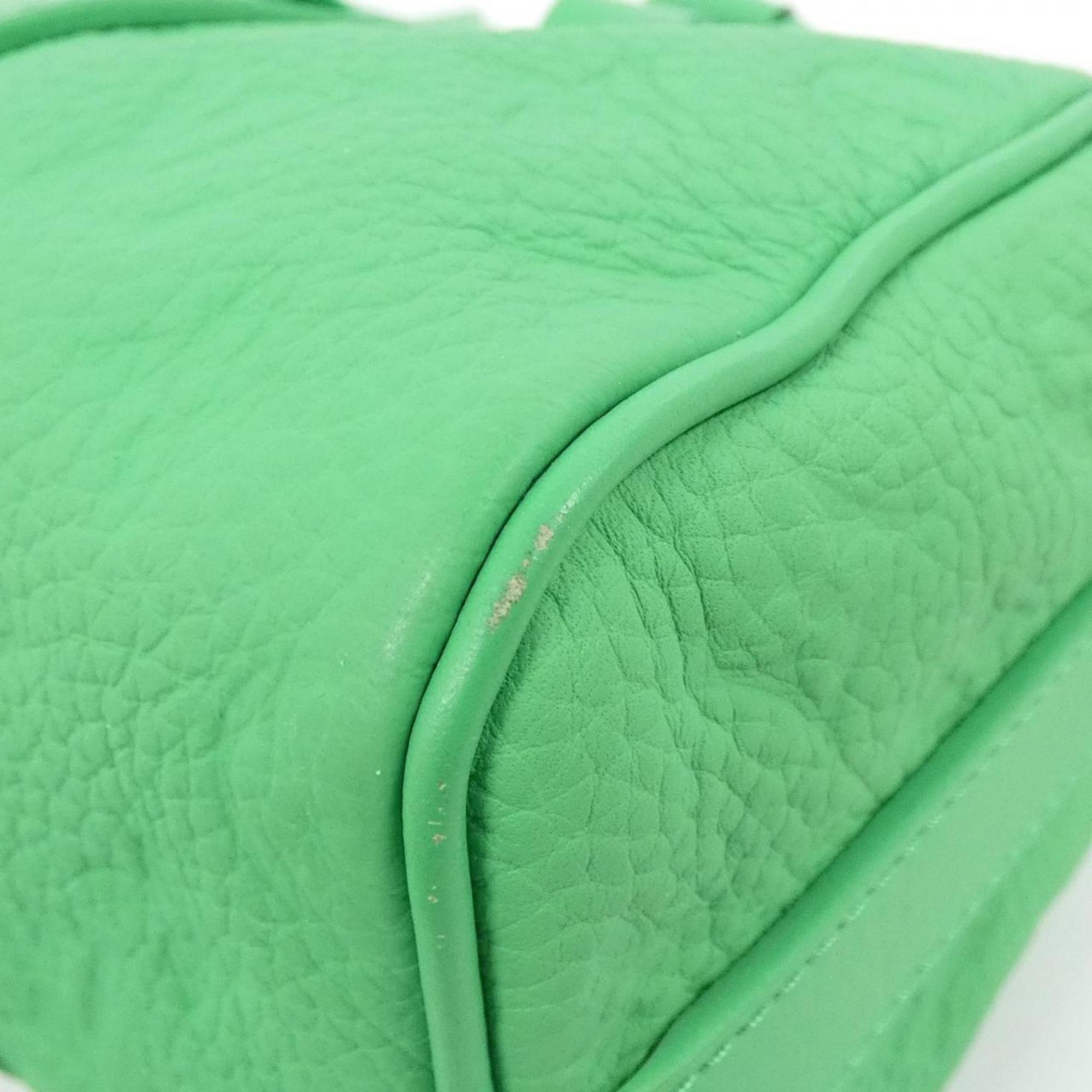 Louis Vuitton Green Leather Boston Bag