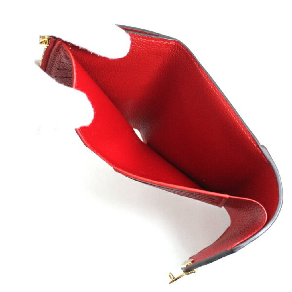 Louis Vuitton Brown Cerise Monogram Red Color Monogram Wallet (Tri-Fold)