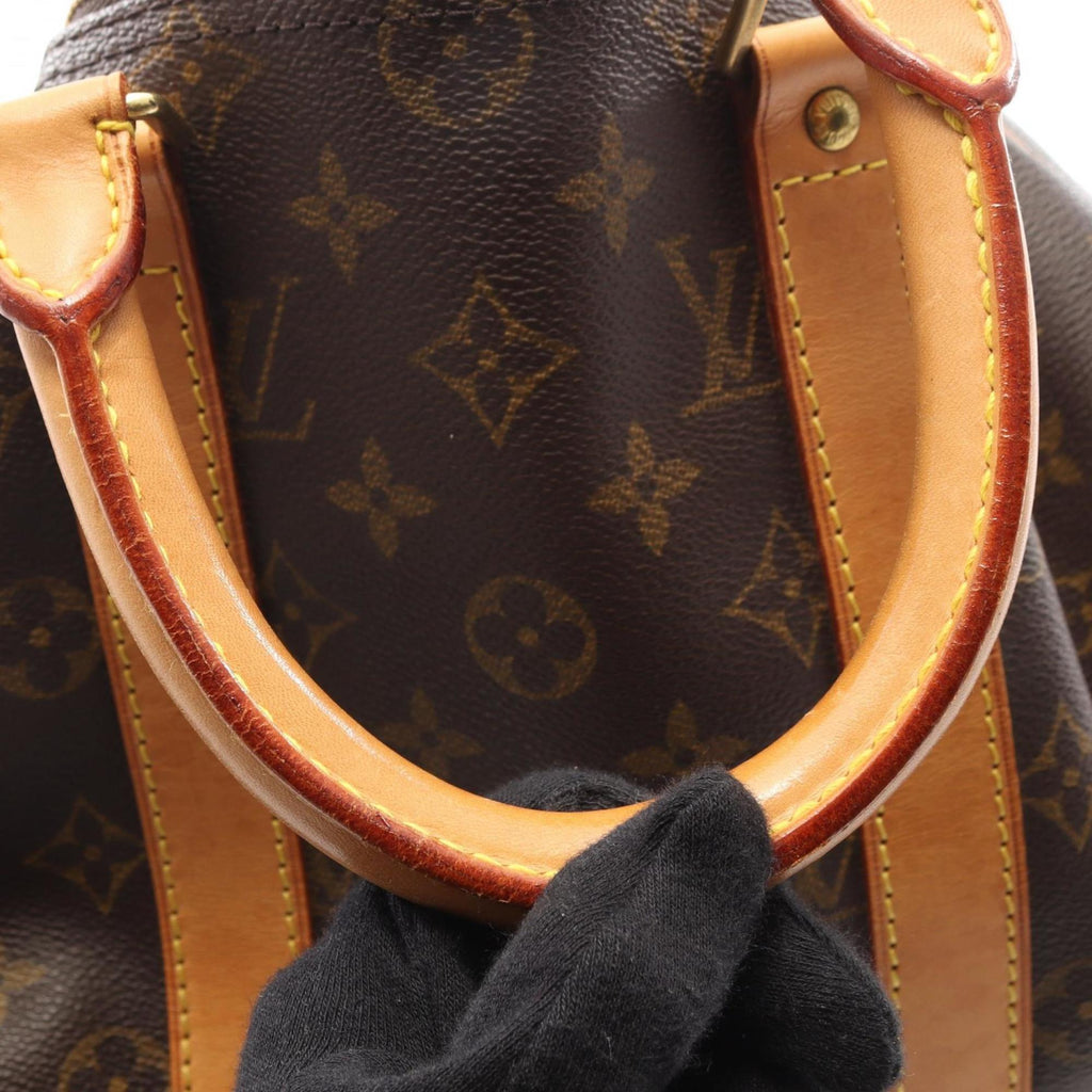 Louis Vuitton Brown Coated Canvas Leather Boston Bag